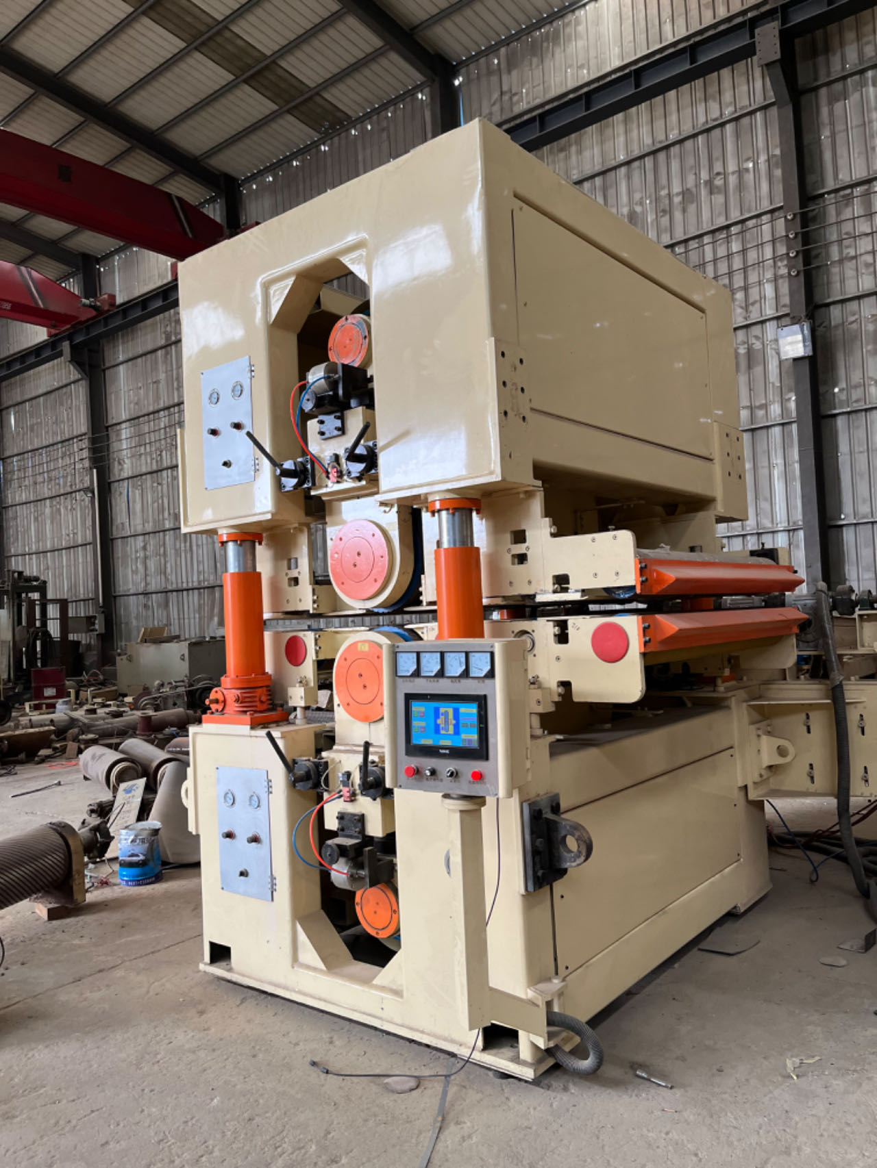 Maquinaria de madera contrachapada MingDing Máquina lijadora de calibración de dos lados para trabajo pesado completamente automática