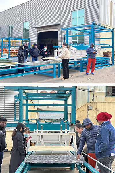 Auditoría de maquinaria de pavimentación de madera contrachapada antes de la carga